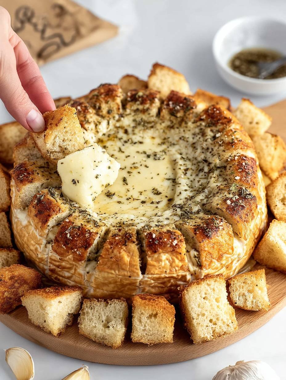 Easy Garlic Butter Baked Brie image 2