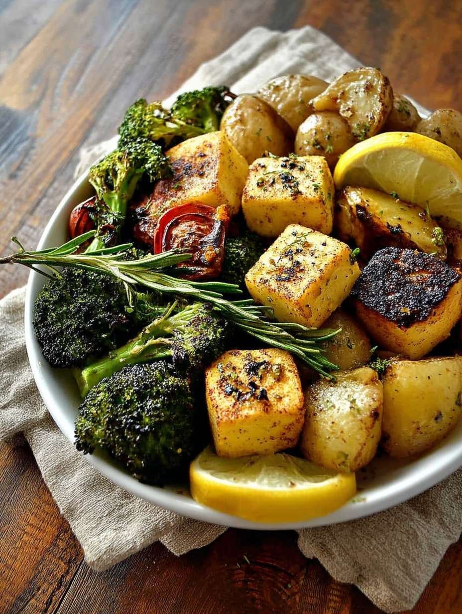 Vegan Dijon Rosemary Sheet Pan Dinner image 2